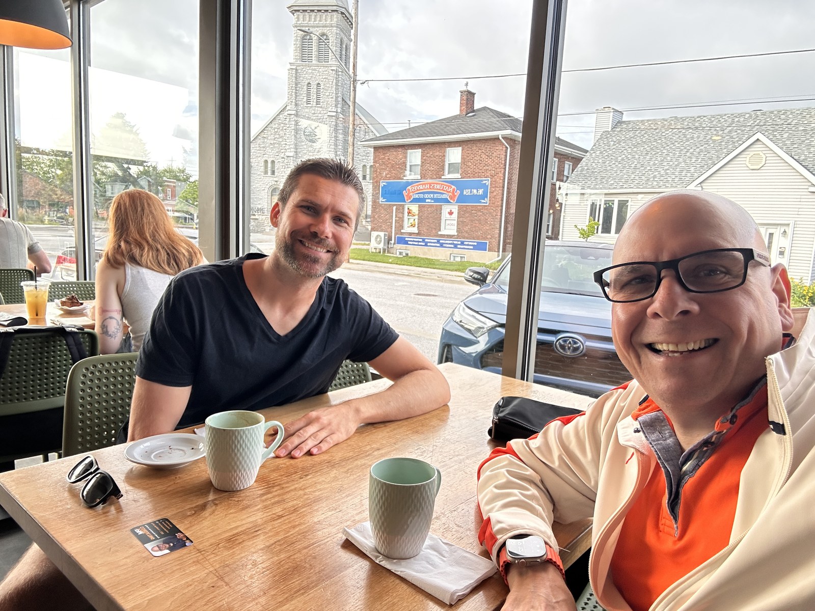 Paul Meyers and Dr. Taylor Lougheed at a FiftyTwoCoffees meeting